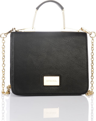 

Satya Paul Hand Bag Shoulder Bag(Black, 12 L)