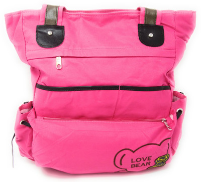

Shoppers Planet pink-lovebear-shopping bag Multipurpose Bag(Pink, 15 inch)