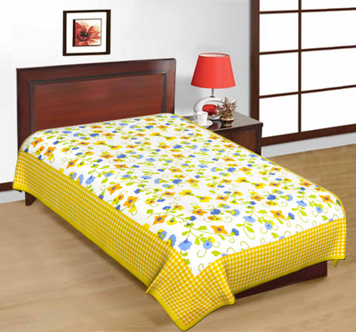62% OFF on Kismat Collection 210 TC Cotton Single Printed Bedsheet(Bedsheet, Yellow) 62% OFF on Kismat Collection 210 TC Cotton Single Printed Bedsheet(Bedsheet, Yellow)