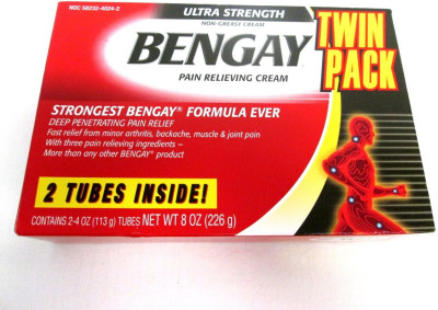Bengay Ultra Strength Non-Greasy Pain Relieving Cream(2 x 56.5 g)