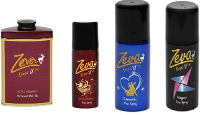 

Zeva Keepz U On Deodorant bodyspray WITHOUT ALCOHOL For women / MEN FRAGRANCES for ladies unisex Combo Set(Set of 4)