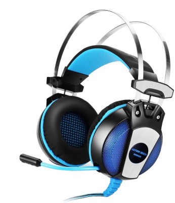 

Kotion Each GS500 Wired Headset with Mic(Black & Blue, Over the Ear)