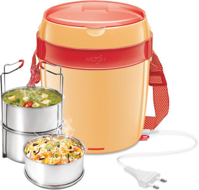 

Milton Futron Tiffin Orange 3 Containers Lunch Box(360 ml), Orange;red