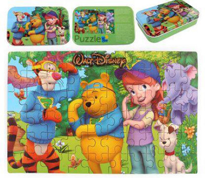 

TALKING GANESHA 60 Pieces Wooden Cartoon Jigsaw Puzzles in Metal Box (Winnie The Pooh)(60 Pieces)