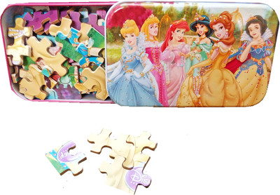 

TALKING GANESHA 60 Pieces Wooden Cartoon Jigsaw Puzzles in Metal Box (Cindrella)(60 Pieces)