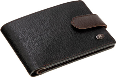 

KHISA Men Brown Genuine Leather Wallet(3 Card Slots)