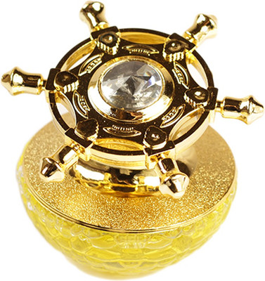Skycandle in Odour Ship Steering Shaped Car Air Purifier / Air Freshener - Removes Dust , Smoke & Bad Smell For Car Dashboard, (Gold) Liquid(100 ml, Twist Dispense Action) available at flipkart for Rs.239