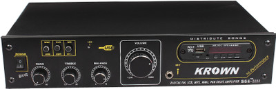 

KE KROWN KHT-2222 - 4CH Mixer Amplifier with microphone input, FM & USB Player 100 W AV Power Amplifier(Black)