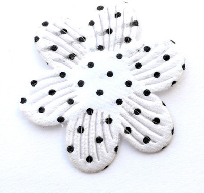 

Foppish Mart Retro Black-White Polki Dotted Fabric Flowers
