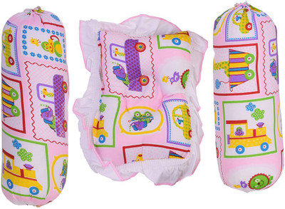 Aarushi Infant Baby Bedding Set Bolster and Pillow (Pink) NA Crib Size(Fabric, Pink)