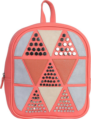 

Strutt Pink Studded Backpack 15 L Trolley Backpack(Pink, Multicolor)