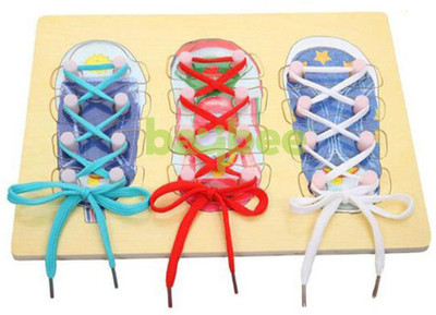 

Baybee Wooden Board ShoeLace - Montessori Teaching AIds - Children Shoe Lace Educational Toy E Board Game