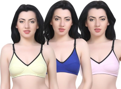 Sexy Bust Women T-Shirt Non Padded Bra(Blue, Pink, Light Green)