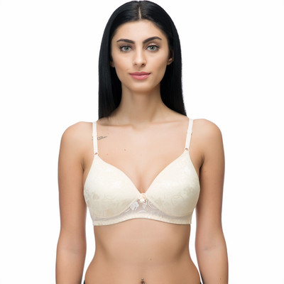 Arise Beauty Women Full Coverage Lightly Padded Bra(Beige)