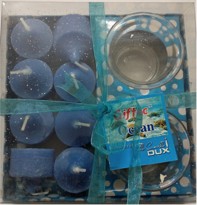 

CANDLE X MAX GIFT PACK WITH STAND Candle(Blue, Pack of 8)