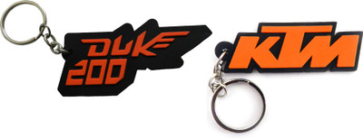 

Techpro Singlesided Duke 200 KTM logo Combo Key Chain(Multicolor)