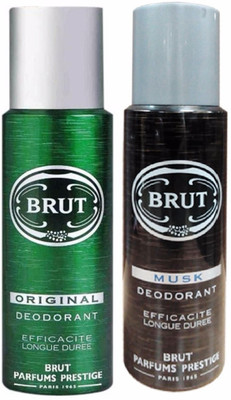 

Brut Original+Musk Efficacite Longue Duree Deodorant Deodorant Spray - For Men(200 ml, Pack of 2)