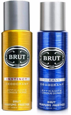 

Brut Oceans+Instinct Efficacite Longue Duree Deodorant Deodorant Spray - For Men(200 ml, Pack of 2)