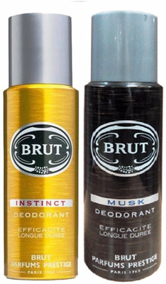 

Brut Musk+Instinct Efficacite Longue Duree Deodorant Deodorant Spray - For Men(200 ml, Pack of 2)