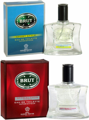 

Brut Sport Style+Attraction Totale Eau De Toilette Parfums Perfume Body Spray - For Men(100 ml, Pack of 2)