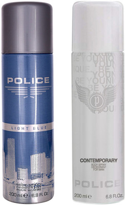 

Police Lit Blu + Contempry Deodorant Spray - For Men(400 ml, Pack of 2)