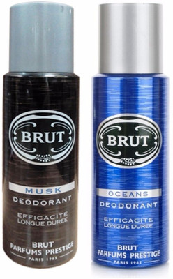 

Brut Oceans+Musk Efficacite Longue Duree Deodorant Deodorant Spray - For Men(200 ml, Pack of 2)