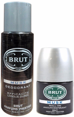

Brut Musk Deodorant+Roll On Deodorant Spray - For Men(250 ml, Pack of 2)