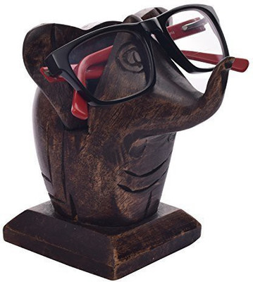 

WoodCart 1 Compartments H@ndmade Wooden Small Elephant Shape Specs Holder Specs Holder(Brown)