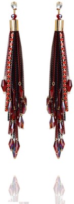 Jewels Galaxy Luxuria Earrings Onyx Alloy Tassel Earring