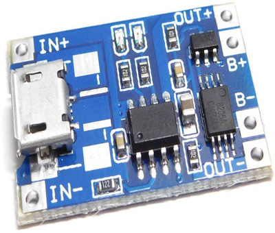 

TechWiz TP4056 - Micro USB - 1A Li Charger Module with Battery Protection Educational Electronic Hobby Kit