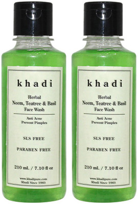 

Khadi Herbal Neem, Teatree & Basil Face Wash SLS-Paraben Free Face Wash(420 ml)