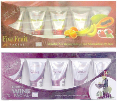 

My Aroma Five Fruit Grape Wine Tube Facial Kit 480 g(Set of 2)