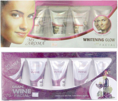 

My Aroma Whitening Glow Grape Wine Tube Facial Kit 480 g(Set of 2)