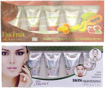 

My Aroma Five Fruit Skin Tightening Tube Facial Kit 480 g(Set of 2)