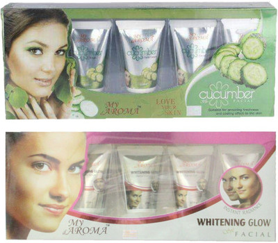 

My Aroma Cucumber Whitening Glow Tube Facial Kit 480 g(Set of 2)
