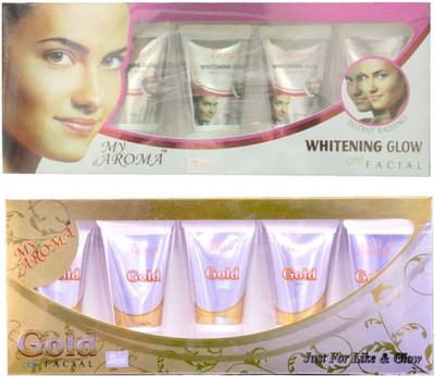 

My Aroma Whitening Glow Gold Tube Facial Kit 480 g(Set of 2)