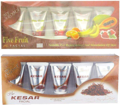 

My Aroma Five Fruit Kesar Tube Facial Kit 480 g(Set of 2)