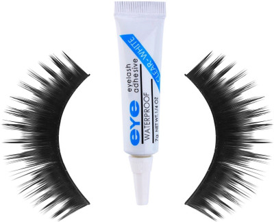 

Kelley Thick Hair Waterproof Eye Lashes Mink Collection With Eyelash Clear White Glue(Pack of 2)