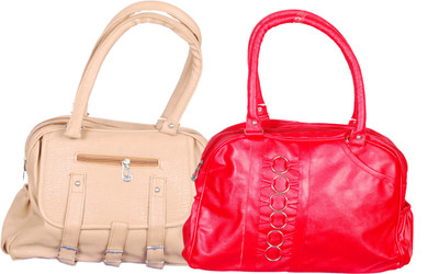 

RB FASHION Shoulder Bag(Red, Beige), Beige;red