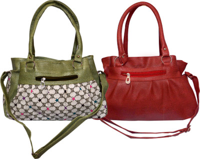 

RB FASHION Hand-held Bag(Red, Green), Green;red