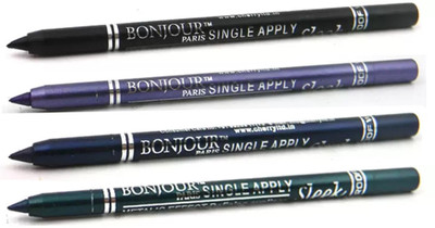 

Bonjour Paris Super Smoth Single Apply Metallic Kajal(Black-Purple-Royal Blue-Green, 4.8 g)