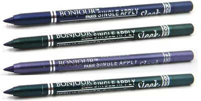 

Bonjour Paris Super Smoth Single Apply Metallic Kajal(Turquoise-Green-Purple-Green, 4.8 g)