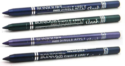 

Bonjour Paris Super Smoth Single Apply Metallic Kajal(Turquoise-Green-Purple-Royal Blue, 4.8 g)