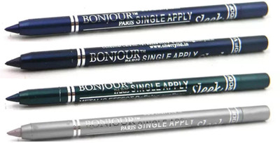 

Bonjour Paris Super Smoth Single Apply Metallic Kajal(Turquoise-Royal Blue-Green-Silver, 4.8 g)