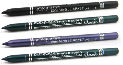 

Bonjour Paris Super Smoth Single Apply Metallic Kajal(Black-Green-Purple-Green, 4.8 g)