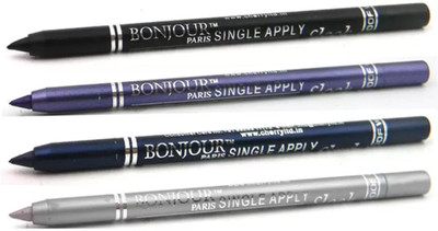 

Bonjour Paris Super Smoth Single Apply Metallic Kajal(Black-Purple-Royal Blue-Silver, 4.8 g)