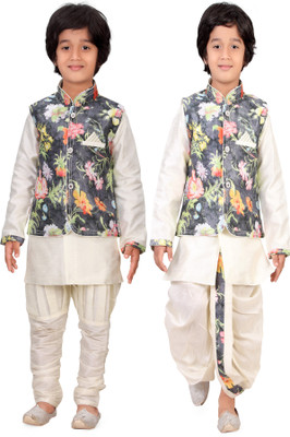 

Jeet Boys Ethnic Jacket, Kurta and Dhoti Pant Set, Multicolor