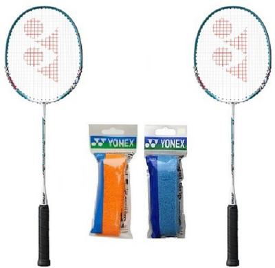 

Yonex Combo of Four, Two 'Muscle Power 2' Badminton Racquet and Two 'AC 402 Towel' Badminton Grip Badminton Kit