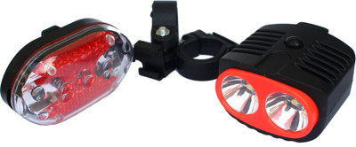 

AVB Bicycle Headlight Led Flashlight Bicycle Bike Light Lamp Mount Torch LED Front Rear Light Combo(Red, Black), Black;red