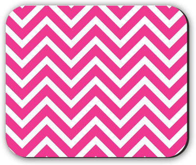 

Fantaboy Zig Zag Pink Printed Mousepad(Pink & White)